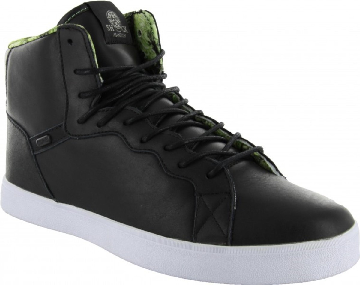 Osiris Skate Shoes Grounds Black/Green/Shock plentyShop LTS