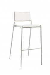 4250828325908 - Luxus Designer Barstuhl WeiÃ mit RÃ¼ckenlehne Barhocker gepolstert - Barhocker