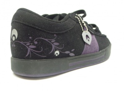 Osiris Skate Shoes   Volley Girls Black/Purple Leaves