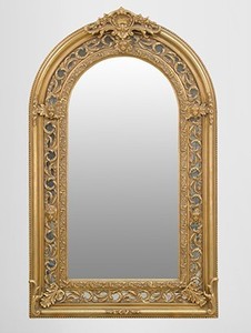 4250828329265 - GroÃer prunkvoller Barock Spiegel Halbrund Gold 185 x 110 cm