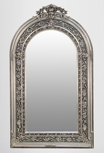 4250828329296 - Großer prunkvoller Barock Spiegel Halbrund Silber 185 x 110 cm 4250828329296 - Großer prunkvoller Barock Spiegel Halbrund Silber 185 x 110 cm