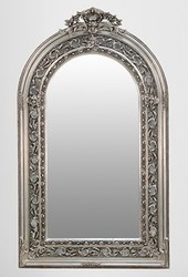 4250828329296 - Großer prunkvoller Barock Spiegel Halbrund Silber 185 x 110 cm 4250828329296 - Großer prunkvoller Barock Spiegel Halbrund Silber 185 x 110 cm