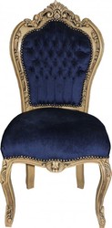 4250828329470 - Barock Esszimmer Stuhl Royalblau Wood - Möbel 4250828329470 - Barock Esszimmer Stuhl Royalblau Wood - Möbel