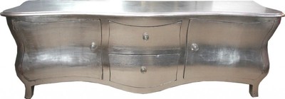 4251760358924 - Lange Barock Kommode Fernsehschrank Sideboard Silber 170cm - Fernsehkommode 4251760358924 - Lange Barock Kommode Fernsehschrank Sideboard Silber 170cm - Fernsehkommode