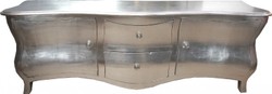 4251760358924 - Lange Barock Kommode Fernsehschrank Sideboard Silber 170cm - Fernsehkommode 4251760358924 - Lange Barock Kommode Fernsehschrank Sideboard Silber 170cm - Fernsehkommode