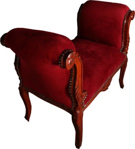 4250828331756 - Barock Schemel Hocker Bordeaux Braun - Sitzbank 4250828331756 - Barock Schemel Hocker Bordeaux Braun - Sitzbank