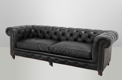4250828332098 - Chesterfield Luxus Echt Leder Sofa 3 Sitzer Vintage Leder von Old Saddle Black 4250828332098 - Chesterfield Luxus Echt Leder Sofa 3 Sitzer Vintage Leder von Old Saddle Black