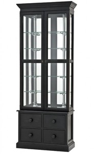 4250828332739 - Luxus Glasvitrine mit Schubladen Ladeneinrichtung Shop & Hotel Möbel Empo - Luxus Kategorie - Eichenholz - Black Antique Finish - Schrank Vitrine 4250828332739 - Luxus Glasvitrine mit Schubladen Ladeneinrichtung Shop & Hotel Möbel Empo - Luxus Kategorie - Eichenholz - Black Antique Finish - Schrank Vitrine
