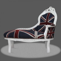 4250828333804 - Barock Kinder Chaiselongue Union Jack   WeiÃ  - Recamiere Barock MÃ¶bel