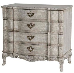 4250828335112 - Luxus Barockstil Kommode in French Grey mit 4 Schubladen HÃ¶he - Hochwertige QualitÃ¤t