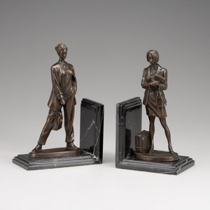 4250828335464 - Luxus Bücherstützen Ladies aus Bronze auf Marmorsockel - Bücherstütze - Book End 4250828335464 - Luxus Bücherstützen Ladies aus Bronze auf Marmorsockel - Bücherstütze - Book End