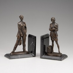 4250828335464 - Luxus Bücherstützen Ladies aus Bronze auf Marmorsockel - Bücherstütze - Book End 4250828335464 - Luxus Bücherstützen Ladies aus Bronze auf Marmorsockel - Bücherstütze - Book End