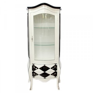 4252006228360 - Barock Vitrine WeiÃ    Karo Schwarz WeiÃ - Limited Edition