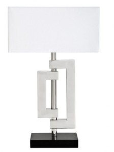 4250828343995 - Designer Tischleuchte aus der Luxus Kollektion von WeiÃ   Nickel Finish   Schwarz - Leuchte Lampe