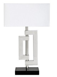 4250828343995 - Designer Tischleuchte aus der Luxus Kollektion von WeiÃ   Nickel Finish   Schwarz - Leuchte Lampe
