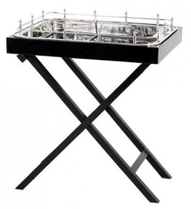 4250828346170 - Designer Luxus Bar Tisch Schwarz Vernickeltes Metall - sehr edel 4250828346170 - Designer Luxus Bar Tisch Schwarz Vernickeltes Metall - sehr edel