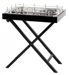 4250828346170 - Designer Luxus Bar Tisch Schwarz Vernickeltes Metall - sehr edel 4250828346170 - Designer Luxus Bar Tisch Schwarz Vernickeltes Metall - sehr edel