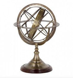 4250828346484 - Luxus BÃ¼cherstÃ¼tzen Globus Messing Finish HÃ¶he 52 cm - BÃ¼cherstÃ¼tze - Luxus Kollektion - Art Deco