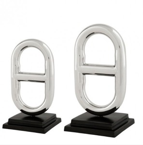 4250828347856 - Luxus Dekoration 2er Set Nickel Finish Buckle aus der Luxus Kollektion von Casa Padrino 4250828347856 - Luxus Dekoration 2er Set Nickel Finish Buckle aus der Luxus Kollektion von Casa Padrino