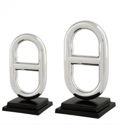 4250828347856 - Luxus Dekoration 2er Set Nickel Finish Buckle aus der Luxus Kollektion von Casa Padrino 4250828347856 - Luxus Dekoration 2er Set Nickel Finish Buckle aus der Luxus Kollektion von Casa Padrino