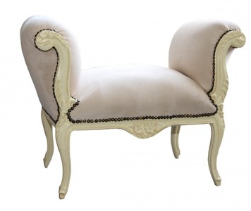4250828348938 - Barock Schemel Hocker Creme   Creme - Sitzbank
