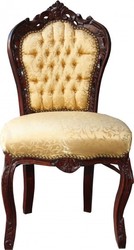 4250828349119 - Barock Esszimmer Stuhl Gold Muster Braun - Barock Möbel Antik Stil 4250828349119 - Barock Esszimmer Stuhl Gold Muster Braun - Barock Möbel Antik Stil