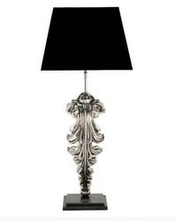 4250828349188 - Designer Hockerleuchte Silber Schwarz Höhe 77 cm Breite 35 cm Tiefe 17 cm Luxus Qualität - Leuchte Lampe 4250828349188 - Designer Hockerleuchte Silber Schwarz Höhe 77 cm Breite 35 cm Tiefe 17 cm Luxus Qualität - Leuchte Lampe