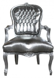 4250828349461 - Barock Salon Stuhl Silber Silber 4250828349461 - Barock Salon Stuhl Silber Silber