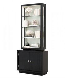4250828350535 - Luxus Bücher Schrank Schwarz Massivholz Miami Single Cabinet Wohnzimmer Schrank Barock Jugendstil Rokoko Vitrine Ladeneinrichtung 4250828350535 - Luxus Bücher Schrank Schwarz Massivholz Miami Single Cabinet Wohnzimmer Schrank Barock Jugendstil Rokoko Vitrine Ladeneinrichtung