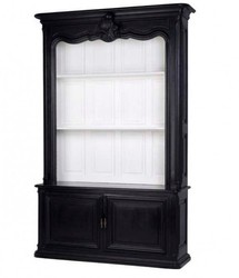 4250828350559 - Luxus Bücher Schrank Schwarz Massivholz Modell Bordeaux Wohnzimmer Schrank Barock Jugendstil Rokoko Ladeneinrichtung 4250828350559 - Luxus Bücher Schrank Schwarz Massivholz Modell Bordeaux Wohnzimmer Schrank Barock Jugendstil Rokoko Ladeneinrichtung