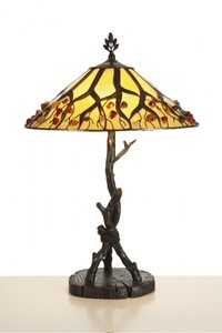 4250828350597 - Handgefertigte Tiffany Hockerleuchte Tischleuchte Höhe 64 cm Durchmesser 40 cm - Leuchte Lampe 4250828350597 - Handgefertigte Tiffany Hockerleuchte Tischleuchte Höhe 64 cm Durchmesser 40 cm - Leuchte Lampe