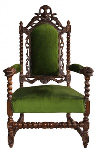 4250828350832 - Barock Thron Sessel Grün Mahagoni - Barock Möbel Tron Königssessel 4250828350832 - Barock Thron Sessel Grün Mahagoni - Barock Möbel Tron Königssessel