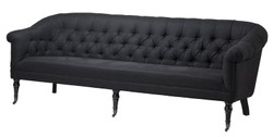 4250828350917 - Luxus Barock Sofa Paris Schwarz aus der Luxus Kollektion von - Hotel Cafe Restaurant Möbel Einrichtung 4250828350917 - Luxus Barock Sofa Paris Schwarz aus der Luxus Kollektion von - Hotel Cafe Restaurant Möbel Einrichtung