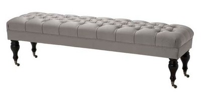 4250828350955 - Luxus Sitzhocker Chesterfield Grau Hocker - Möbel Schlafzimmer Wohnzimmer - Luxus Kollektion 4250828350955 - Luxus Sitzhocker Chesterfield Grau Hocker - Möbel Schlafzimmer Wohnzimmer - Luxus Kollektion