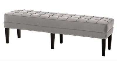 4250828350986 - Luxus Sitzhocker Chesterfield Leeds Grau Hocker - Möbel Schlafzimmer Wohnzimmer - Luxus Kollektion 4250828350986 - Luxus Sitzhocker Chesterfield Leeds Grau Hocker - Möbel Schlafzimmer Wohnzimmer - Luxus Kollektion