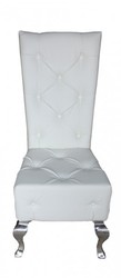 4250828351389 - Barock Esszimmer Stuhl Weià Silber Lederoptik - Designer Stuhl - Luxus Qualität Hochlehnstuhl GH 4250828351389 - Barock Esszimmer Stuhl Weià Silber Lederoptik - Designer Stuhl - Luxus Qualität Hochlehnstuhl GH