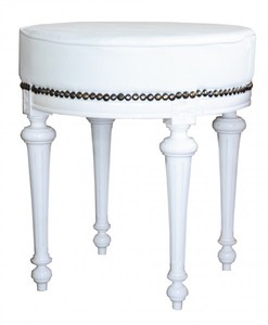 4250828352621 - Barock Sitzhocker Rundhocker Weià Weià 4250828352621 - Barock Sitzhocker Rundhocker Weià WeiÃ