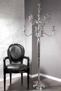 4250828353789 - Designer Kerzenhalter aus poliertem Aluminium Silber Shine Classic 9-armig Höhe 180 cm - Kerzenständer 4250828353789 - Designer Kerzenhalter aus poliertem Aluminium Silber Shine Classic 9-armig Höhe 180 cm - Kerzenständer