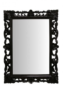 4250828356896 - Barock Wandspiegel Schwarz  Klavierlack HÃ¶he 117 cm Breite 87 cm - Edel & Prunkvoll