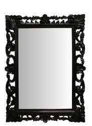 4250828356896 - Barock Wandspiegel Schwarz  Klavierlack HÃ¶he 117 cm Breite 87 cm - Edel & Prunkvoll