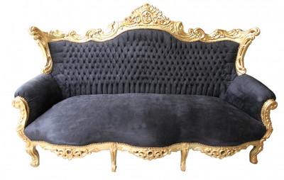 4250828357237 - Barock Sofa Master Schwarz Gold 4250828357237 - Barock Sofa Master Schwarz Gold