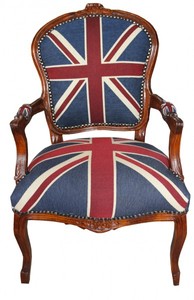 4250828358135 - Barock Salon Stuhl Union Jack Mahagoni Braun - Englische Flagge - England 4250828358135 - Barock Salon Stuhl Union Jack Mahagoni Braun - Englische Flagge - England