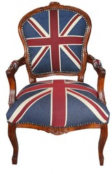 4250828358135 - Barock Salon Stuhl Union Jack Mahagoni Braun - Englische Flagge - England 4250828358135 - Barock Salon Stuhl Union Jack Mahagoni Braun - Englische Flagge - England