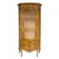 4250828358630 - Barock Vitrine Hellbraun 88 x H 180 cm - Massivholz Vitrinenschrank - Wohnzimmerschrank - Barock Möbel 4250828358630 - Barock Vitrine Hellbraun 88 x H 180 cm - Massivholz Vitrinenschrank - Wohnzimmerschrank - Barock Möbel