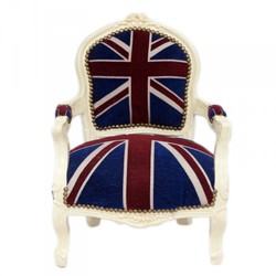4250828359354 - Barock Kinder Stuhl Union Jack Creme - Kindermöbel 4250828359354 - Barock Kinder Stuhl Union Jack Creme - Kindermöbel