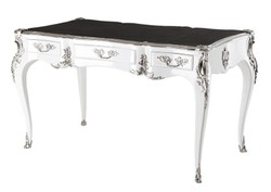 4250828359378 - Luxus Barock Schreibtisch WeiÃ Hochglanz Silber SekretÃ¤r