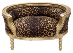 4251760338810 - Barock Hunde & Katzen Sofa Leopard   Gold Hundebett & Katzenbett
