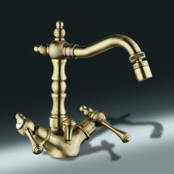 4250828361098 - Luxus Bad ZubehÃ¶r - Jugendstil Retro Bidet Armatur Einlochbatterie Altgold   Bronze Serie Milano - Made in Italy