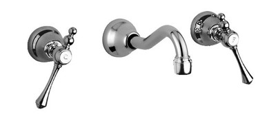 4250828361128 - Luxus Bad ZubehÃ¶r - Jugendstil Retro Waschtisch Einhebelmischer Wandmontage Chrom Serie Milano - Made in Italy