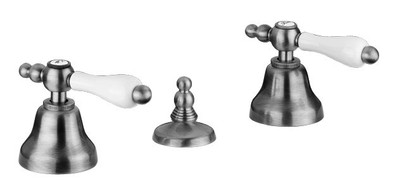 4250828361203 - Luxus Bad ZubehÃ¶r - Jugendstil Retro Bidet Dreilochbatterie mit Ablaufgarnitur Chrom Serie Milano - Made in Italy